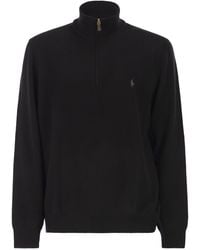 Polo Ralph Lauren - Wool Pullover With Half Zip - Lyst