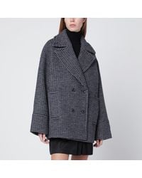 Calvin Klein - Doublebreasted Houndstooth Coat - Lyst