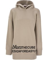Max Mara - Felpa Jersey Sweatshirt mit Logo - Lyst