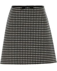 Valentino Garavani - Embroidered Flannel Mini Skirt - Lyst