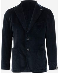 Tagliatore - Single Breasted Jacke in Stretch -Baumwoll -Samt - Lyst