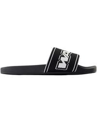 Alexander Wang - Zwarte Webbing Pool Slides - Lyst