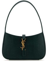 Saint Laurent - Bottle Green Leather Mini Top-Handle Handbag - Lyst