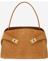 Ferragamo - Hug Soft Suede Shoulder Bag - Lyst