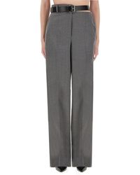 Stella McCartney - Pantalon de flanelle Stella Mc Cartney avec ceinture - Lyst
