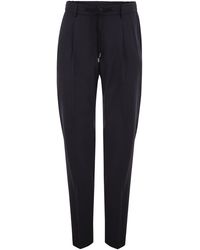 Peserico - Tailored Stretch Wool-Blend Jogger Trousers - Lyst