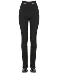 ANDREADAMO - Ribbed Trousers With Cut Out Belt - Lyst