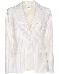 P.A.R.O.S.H. - Pinstripe Tailored Blazer With Notched Lapel - Lyst