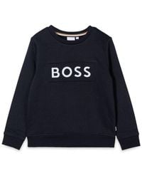 BOSS - Logo Crewneck Sweatshirt - Lyst