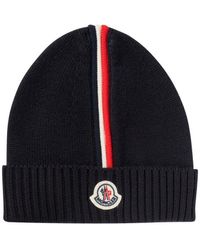 Moncler - Logo Knit Beanie Hat For Kids - Lyst