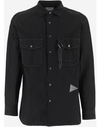 and wander - Shirt Cotton-Blend - Lyst