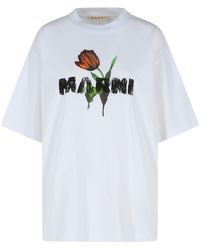 Marni - T-Shirt With Logo - Lyst