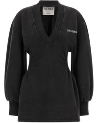 The Attico - Sweatshirt Dress Abiti Nero-Donna - Lyst
