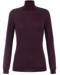 Elisabetta Franchi - Wool Blend Turtle-Neck Sweater - Lyst