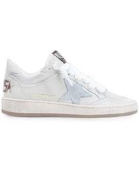Golden Goose - Allstar Nappa And Glitter Leather Upper, Nappa Toe, Heel, And Spur Suede Star - Lyst