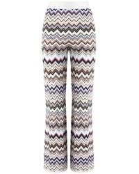 Missoni - Zig Zag Motif Wool Trousers - Lyst