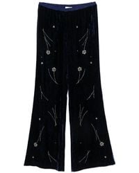 forte_forte - Embroidered Velvet Trousers - Lyst