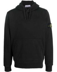 Stone Island - Cotton Logo Hoodie - Lyst