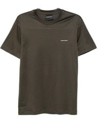 Emporio Armani - T-Shirt À Logo Brodé - Lyst