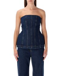 Magda Butrym - Magda Burty Top Blue - Lyst
