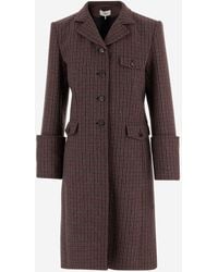 Chloé - Single Breasted Wool Blend Riding Coat - Lyst
