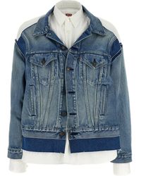 Junya Watanabe - Double-Layer Denim Front Shirt Jacket - Lyst