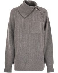Sportmax - Salpa Cashmere Blend Sweater Met Zip - Lyst