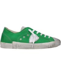 Philippe Model - Green Leather Sneakers - Lyst