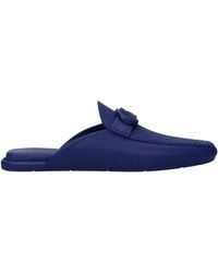 Ferragamo - Leather Jelly Slides And Clogs - Lyst