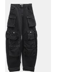 The Attico - De Attico Lange Broek, Gewassen Denim - Lyst