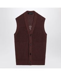 Tagliatore - Perforated Cotton Vest - Lyst