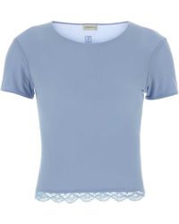 Magda Butrym - Powder Lue Stretch Cupro T-Shirt - Lyst
