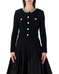 Self-Portrait - Crystal Trim Cardigan - Lyst