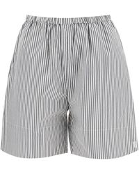 By Malene Birger - Door Malene Birger "striped Siona Organic Cotton Shorts" - Lyst
