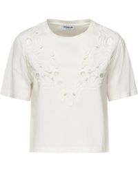 Dondup - Cotton Crewneck Cropped T Shirt - Lyst