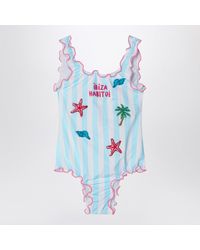 Mc2 Saint Barth - Clio One-Piece Swimsuit/ Striped - Lyst