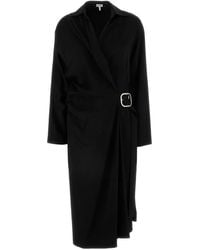 Loewe Stretch Viscose Flamenco Dress in Black | Lyst