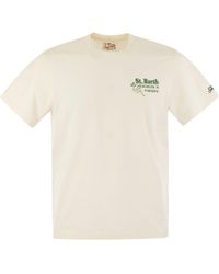 Mc2 Saint Barth - T -Shirt mit Druck auf Brust und Rücken - Lyst