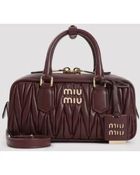 Miu Miu - Lamb Leather Handbag - Lyst