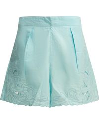 Juliet Dunn - Embroidered Shorts - Lyst
