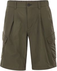 Herno - Technical Fabric Cargo Bermuda Shorts - Lyst