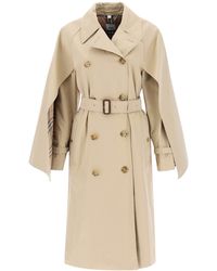 Burberry - 'ness' Double Breasted Raincoat In Cotton Gabardine - Lyst