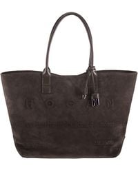 Hogan - Suede Shopping Bag With Embossed Logo - Lyst