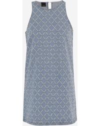 PINKO - Amorino Katoenen Jurk Met Strass Steentjes - Lyst