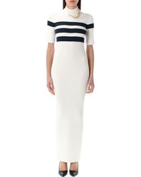 Jean Paul Gaultier - Fitted Striped Knit Maxi Dress - Lyst