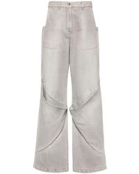 The Attico - Wide-Leg Denim Cotton Jeans - Lyst