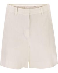 Max Mara - Smmparty Linen Straw Shorts - Lyst