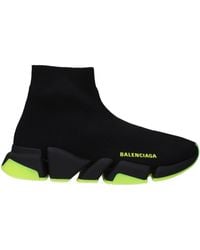 Balenciaga - Sneakers Speed 2.0 Donna Tessuto Nero/Giallo Fluo - Lyst
