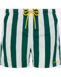 Mc2 Saint Barth - Gustavia Striped Swimsuit With St. Barth Embroidery - Lyst