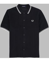 Fred Perry - Polo Con Bottoni E Logo - Lyst